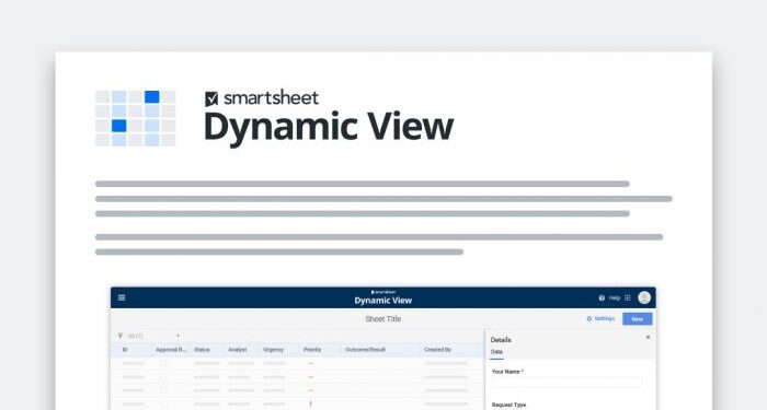 Smartsheet Dynamic View | Smartsheet