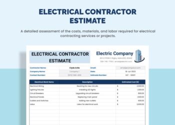 Free Handyman Quality Services Price List template